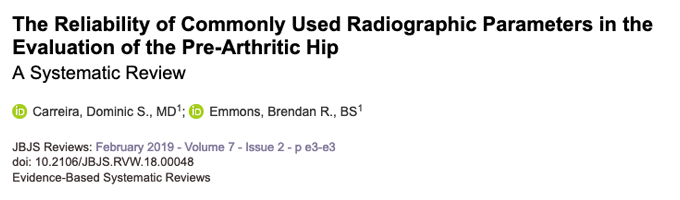 An article about x-rays published in the Journal of Joint Bone and Joint Surgery